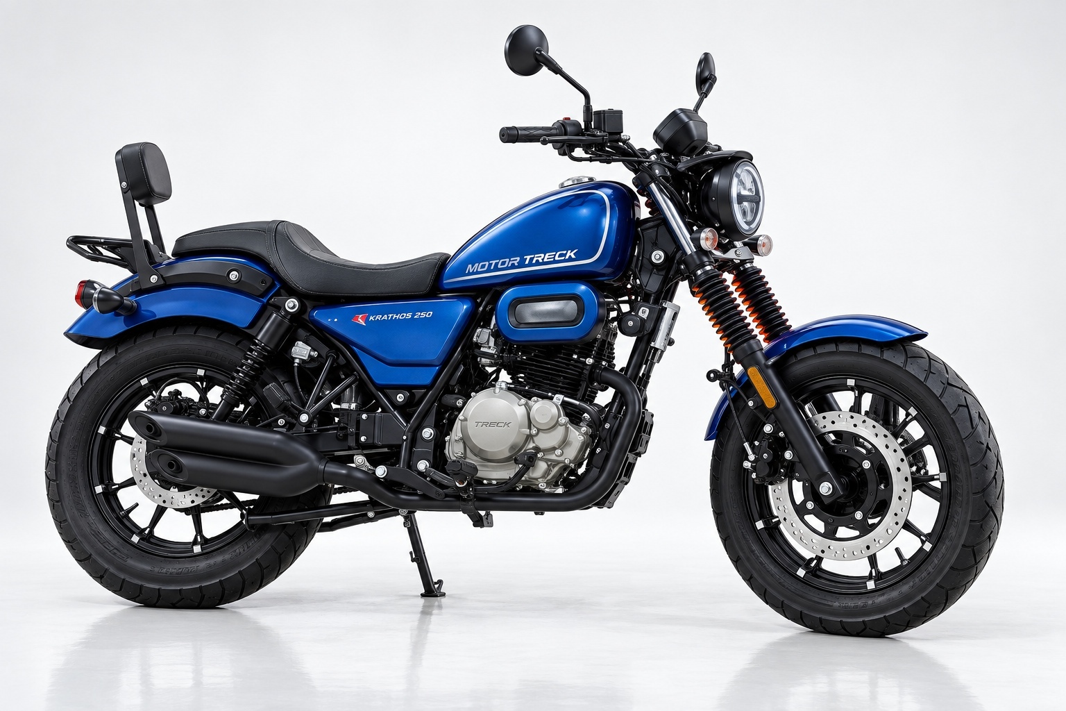 Moto Treck Krathos 250 cc azul del catálogo